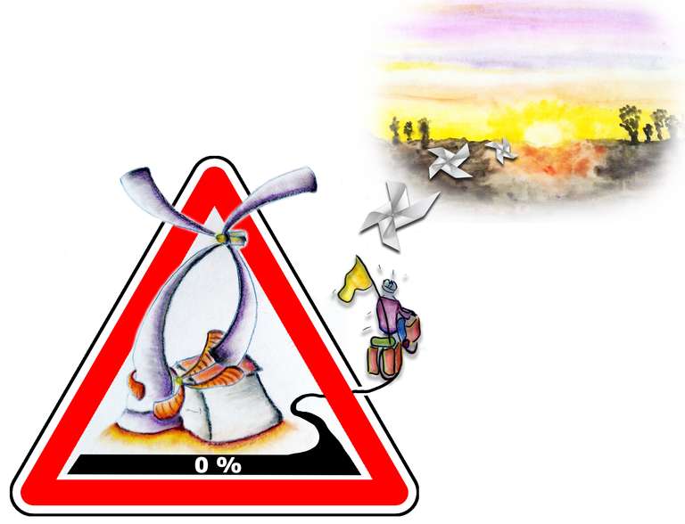 S'ébattre contre les moulins à vent...